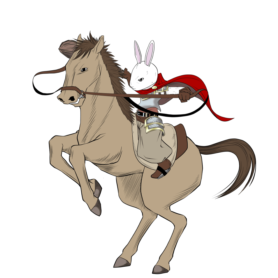 イラストサンプル動物編うさぎの騎士