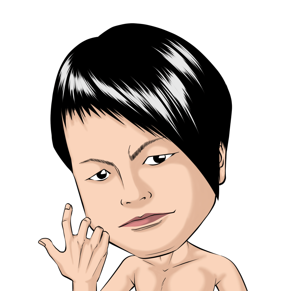 鳳頼英知似顔絵サンプルM-1王者編８代王者NON STYLE 井上裕介