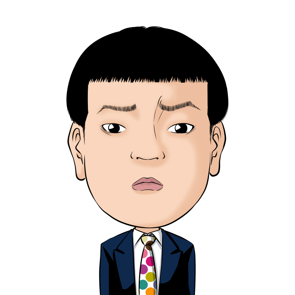 鳳頼英知似顔絵サンプルM-1王者編３代目王者フットボールアワー岩尾望