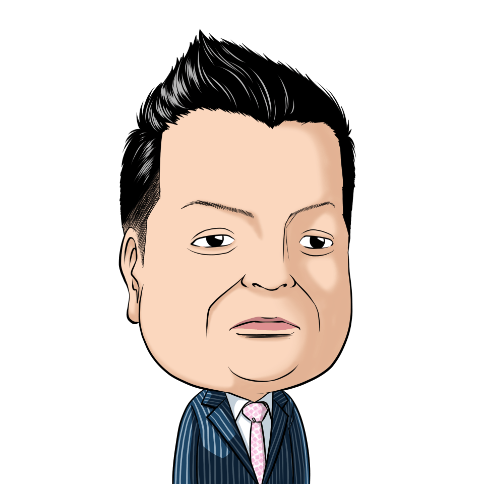 鳳頼英知似顔絵サンプルM-1王者編５代目王者ブラックマヨネーズ小杉竜一