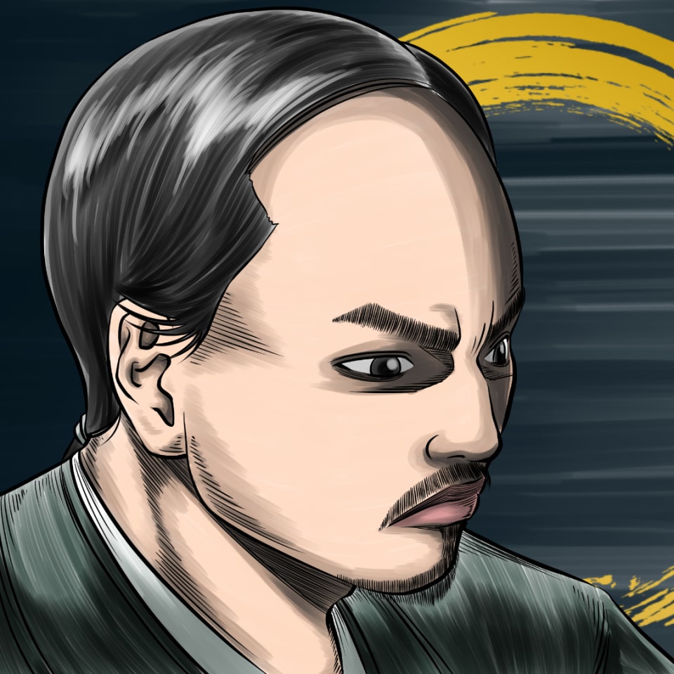 鳳頼英知似顔絵サンプルM-1王者編10代目王者笑い飯西田幸治