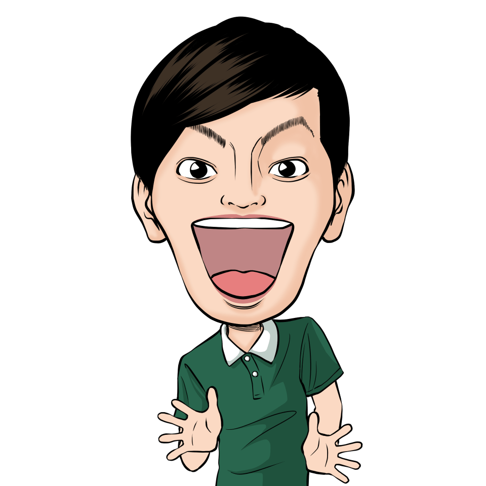 鳳頼英知似顔絵サンプルM-1王者編２代王者ますだおかだ岡田圭右