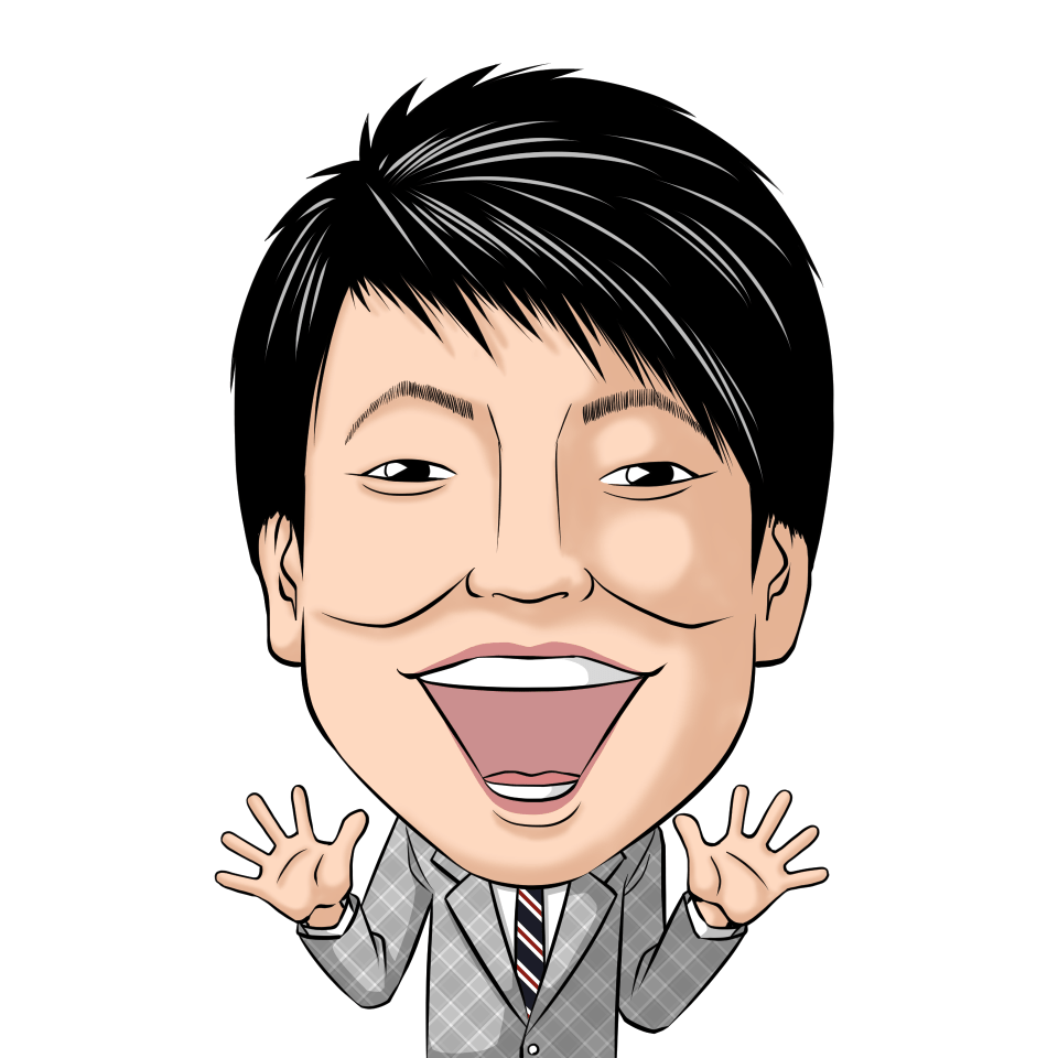 鳳頼英知似顔絵サンプルM-1王者編９代目王者パンクブーブー佐藤哲夫