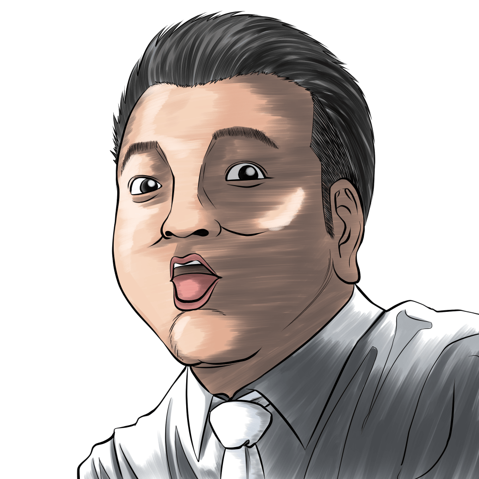 鳳頼英知似顔絵サンプルM-1王者編４代目王者アンタッチャブル山崎弘也