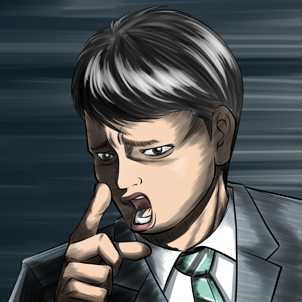 鳳頼英知似顔絵サンプル極楽とんぼ加藤浩次