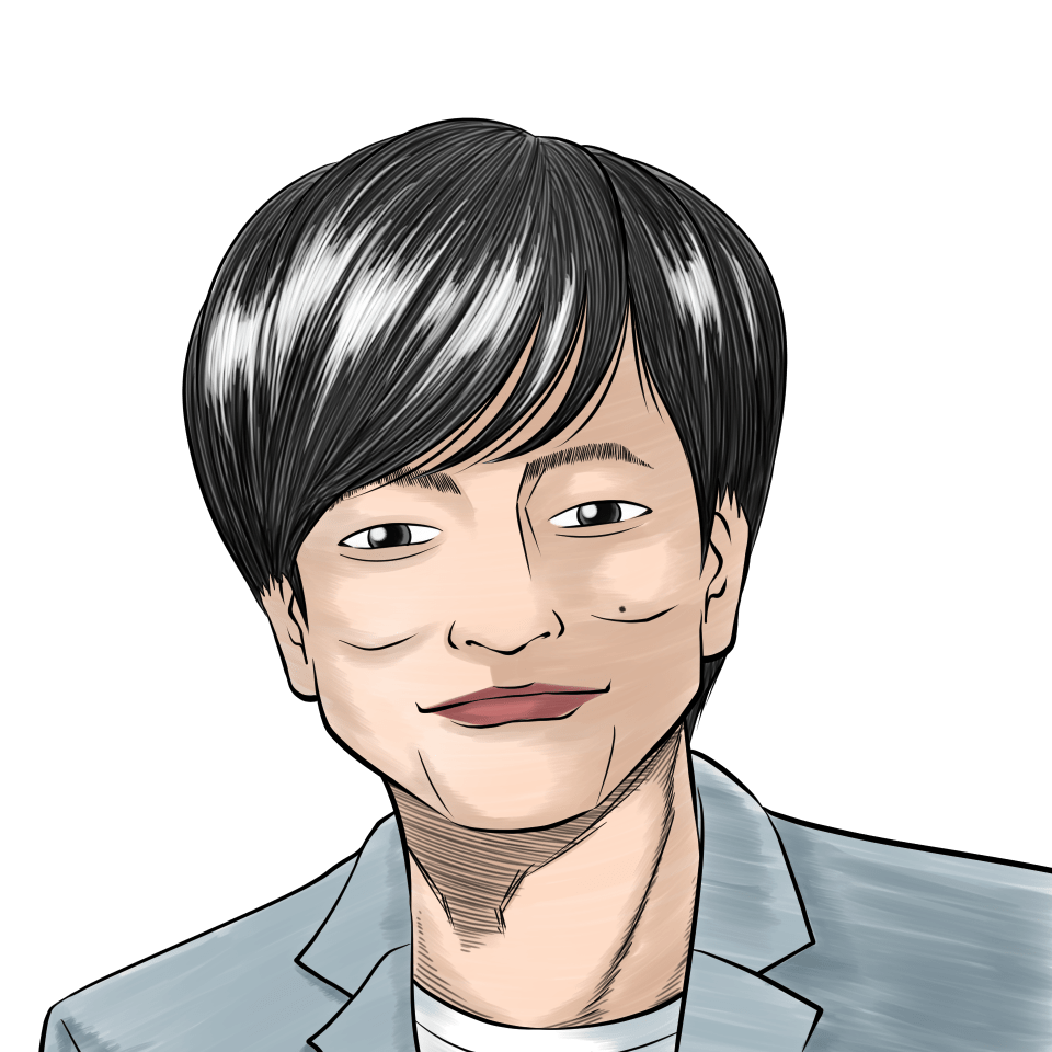 鳳頼英知似顔絵サンプル和牛川西賢志郎