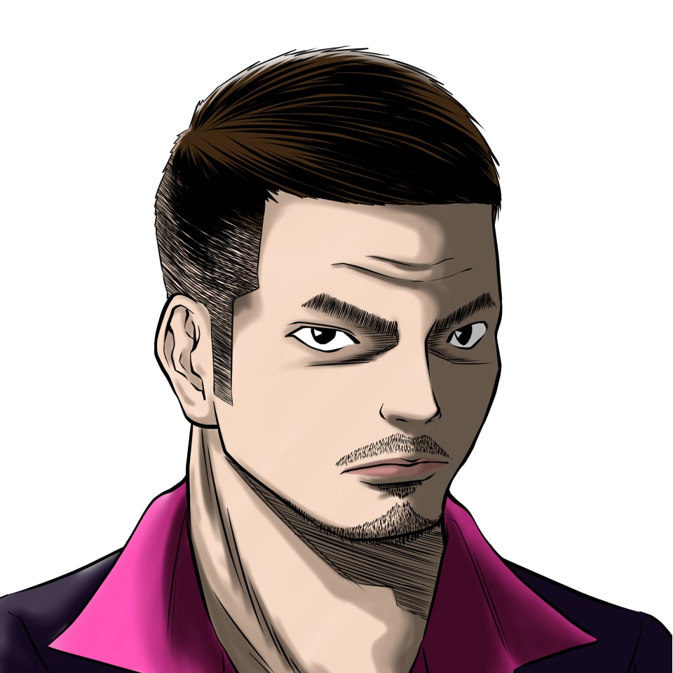 似顔絵サンプル男性D1