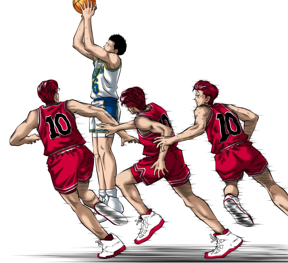 イラストサンプルSLAMDUNK編花道vs神
