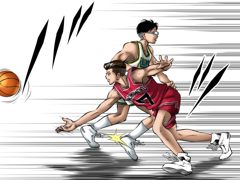イラストサンプルSLAMDUNK編宮城vs宮益
